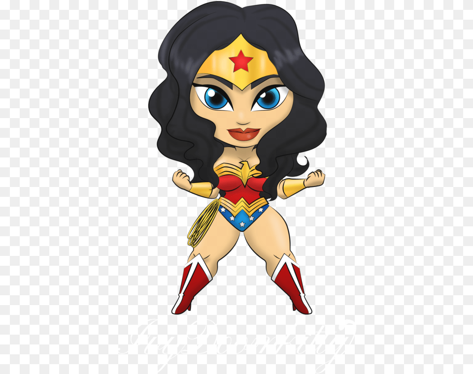 Wonder Woman Chibi, Baby, Book, Person, Publication Png Image