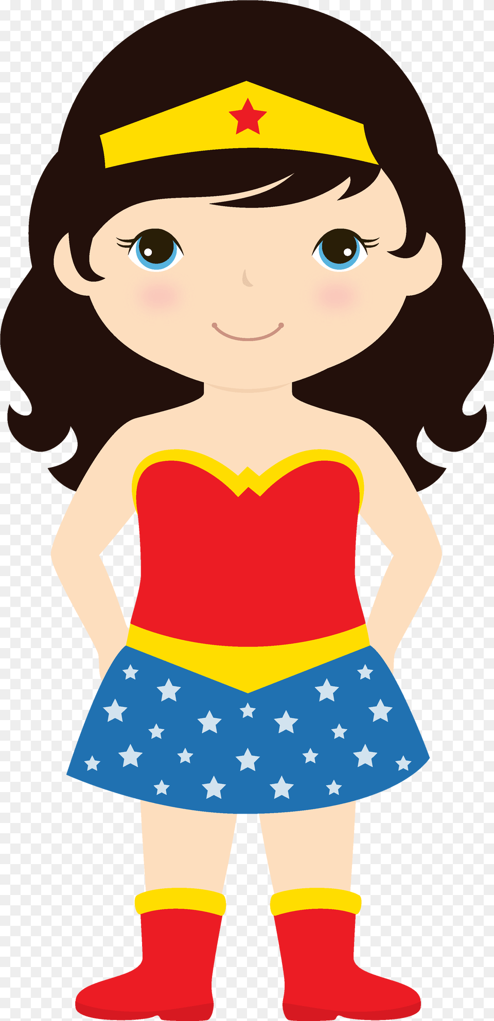 Wonder Woman Clip Art Superhero Female Superhero Clipart Transparent Background, Baby, Person, Face, Head Free Png Download