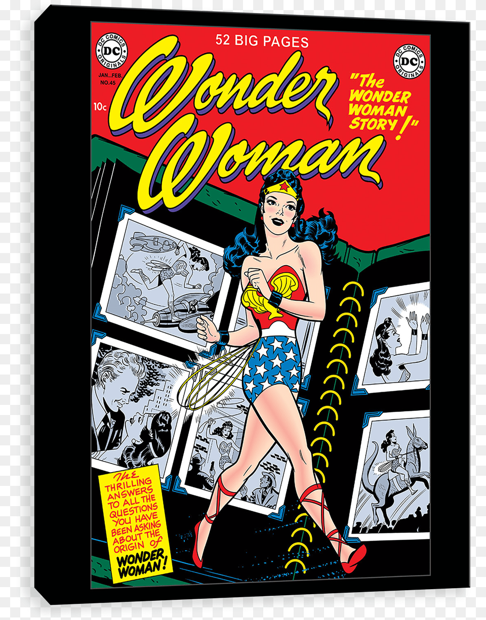 Wonder Woman Comic Cover Wall Art, Adult, Publication, Person, Female Free Png