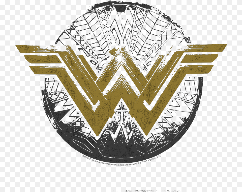 Wonder Woman Distressed Logo Juniors T Emblem, Symbol Png Image