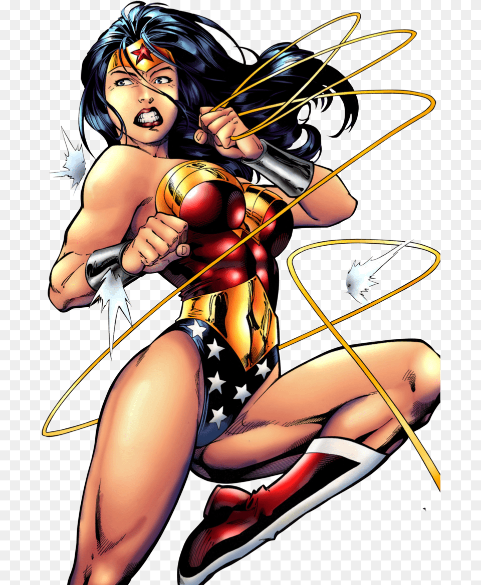 Wonder Woman Ed Benes Super Hero Girl Comics, Book, Publication, Adult, Female Free Png Download