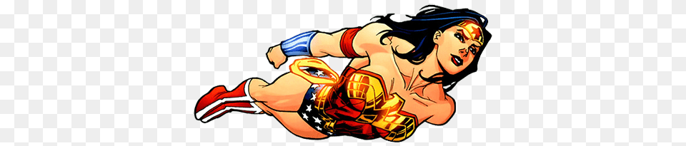 Wonder Woman Flying Vintage, Adult, Female, Person, Body Part Free Transparent Png