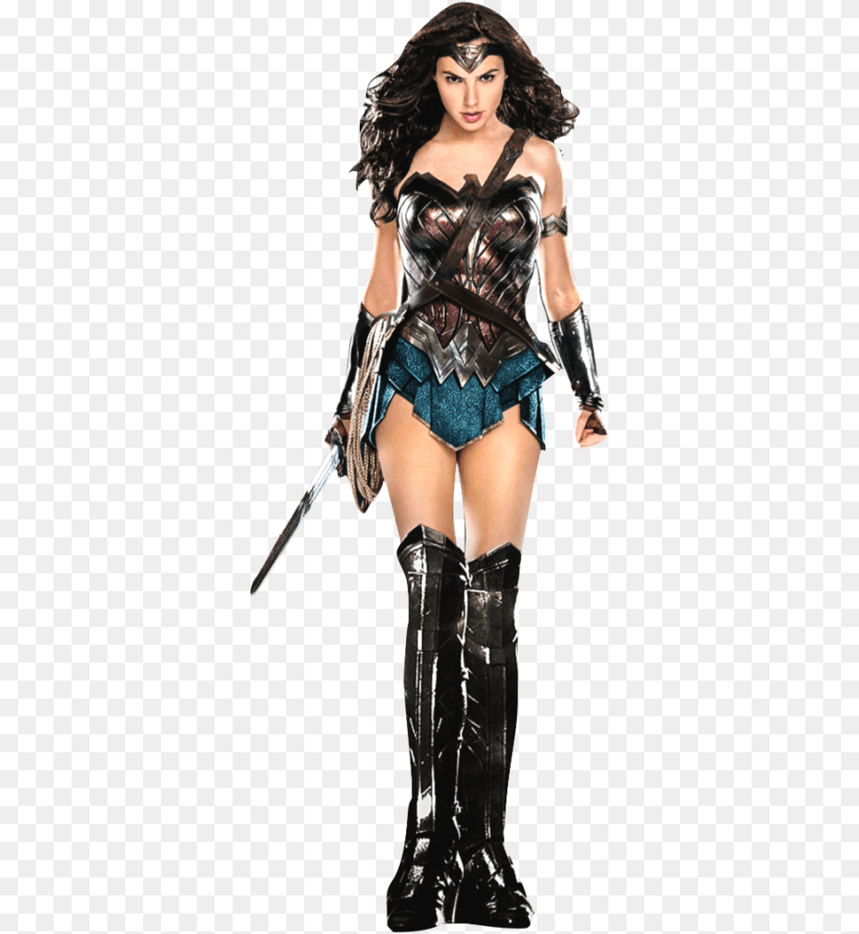 Wonder Woman Gal Gadot Full Body, Clothing, Costume, Weapon, Sword Free Transparent Png