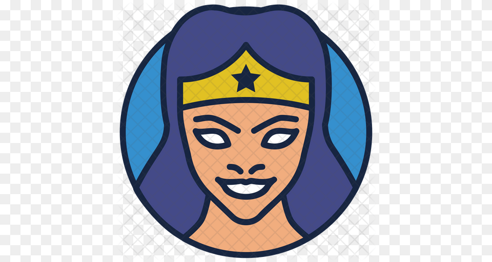 Wonder Woman Icon Illustration, Art, Person, Face, Head Free Png Download