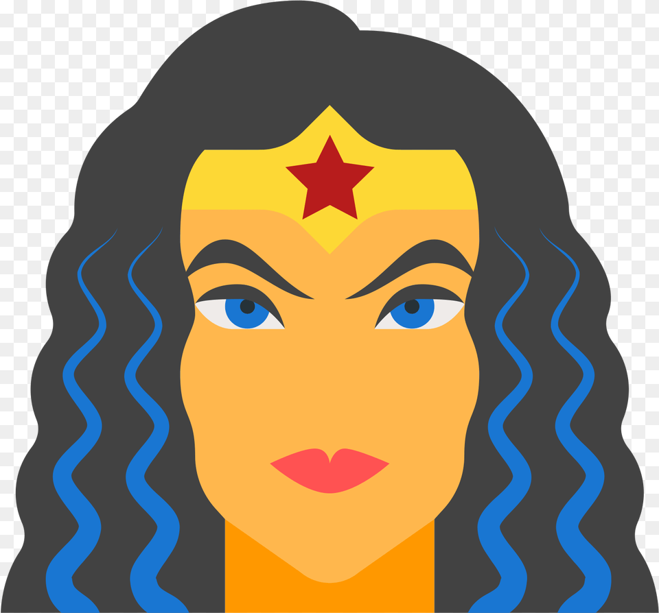 Wonder Woman Icon Logo Wonder Woman Clipart, Person, Art, Face, Head Free Png Download
