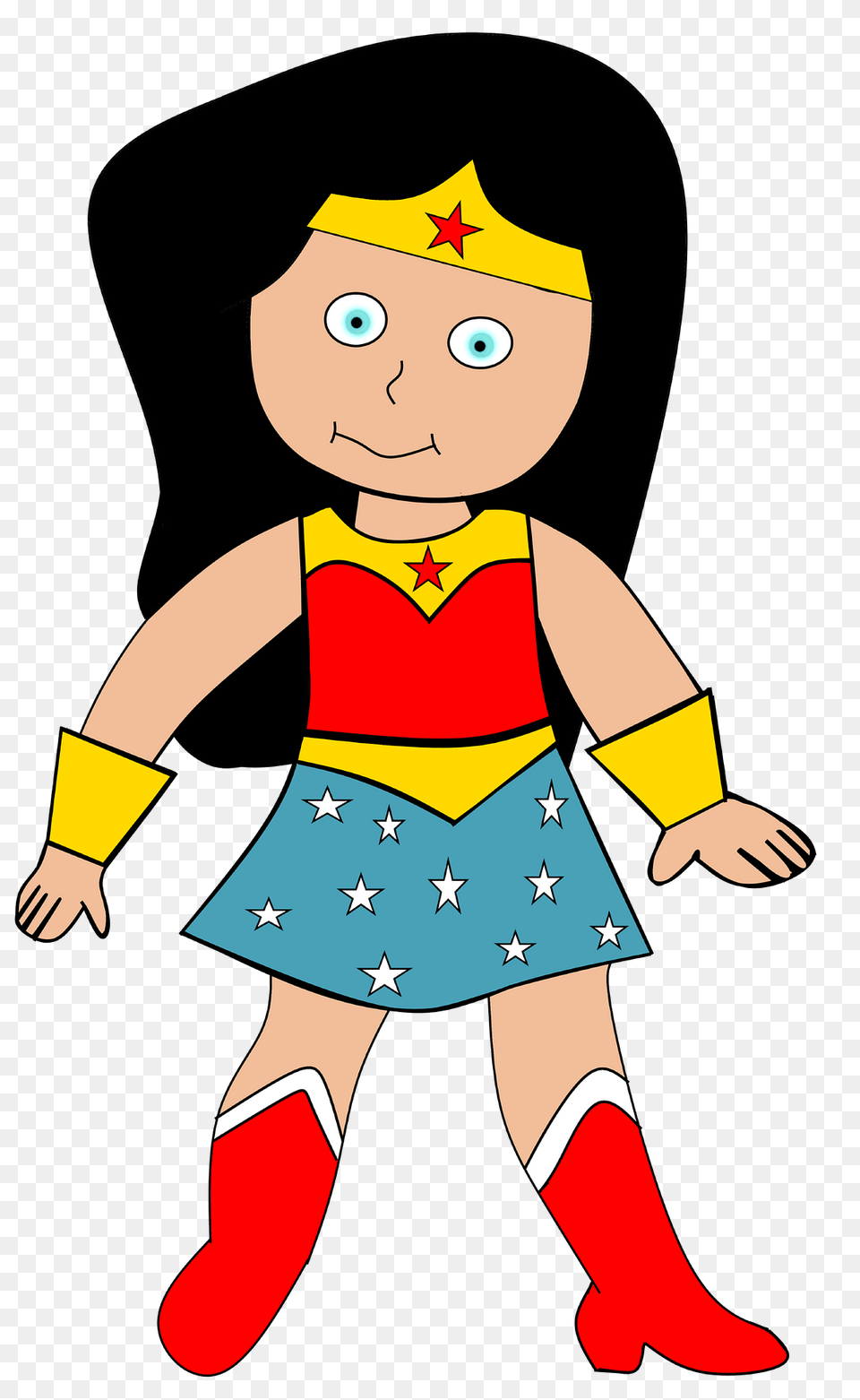 Wonder Woman Kid Clipart, Baby, Person, Cartoon, Face Png Image