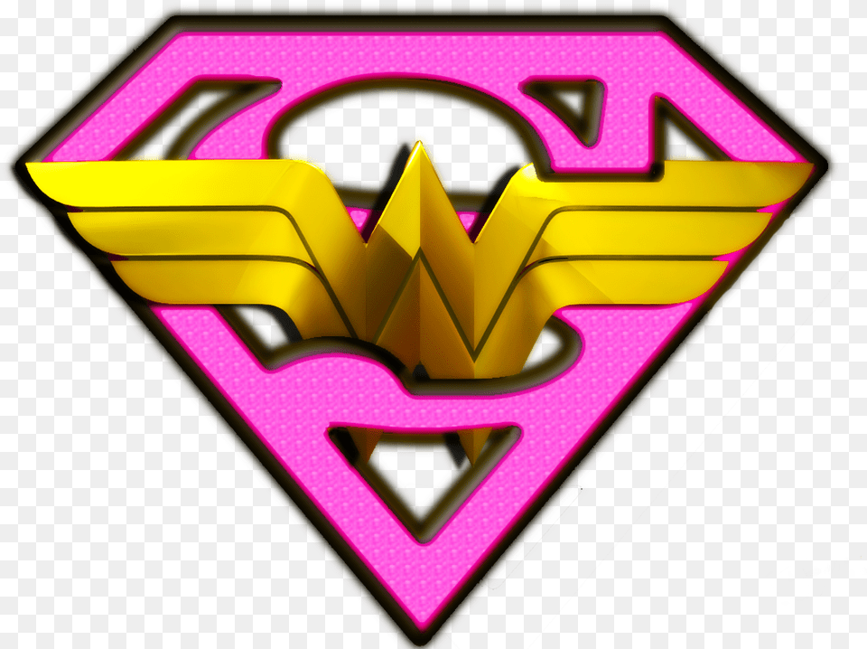 Wonder Woman Logo Superwoman And Wonder Woman Logo, Symbol, Car, Transportation, Vehicle Free Png Download