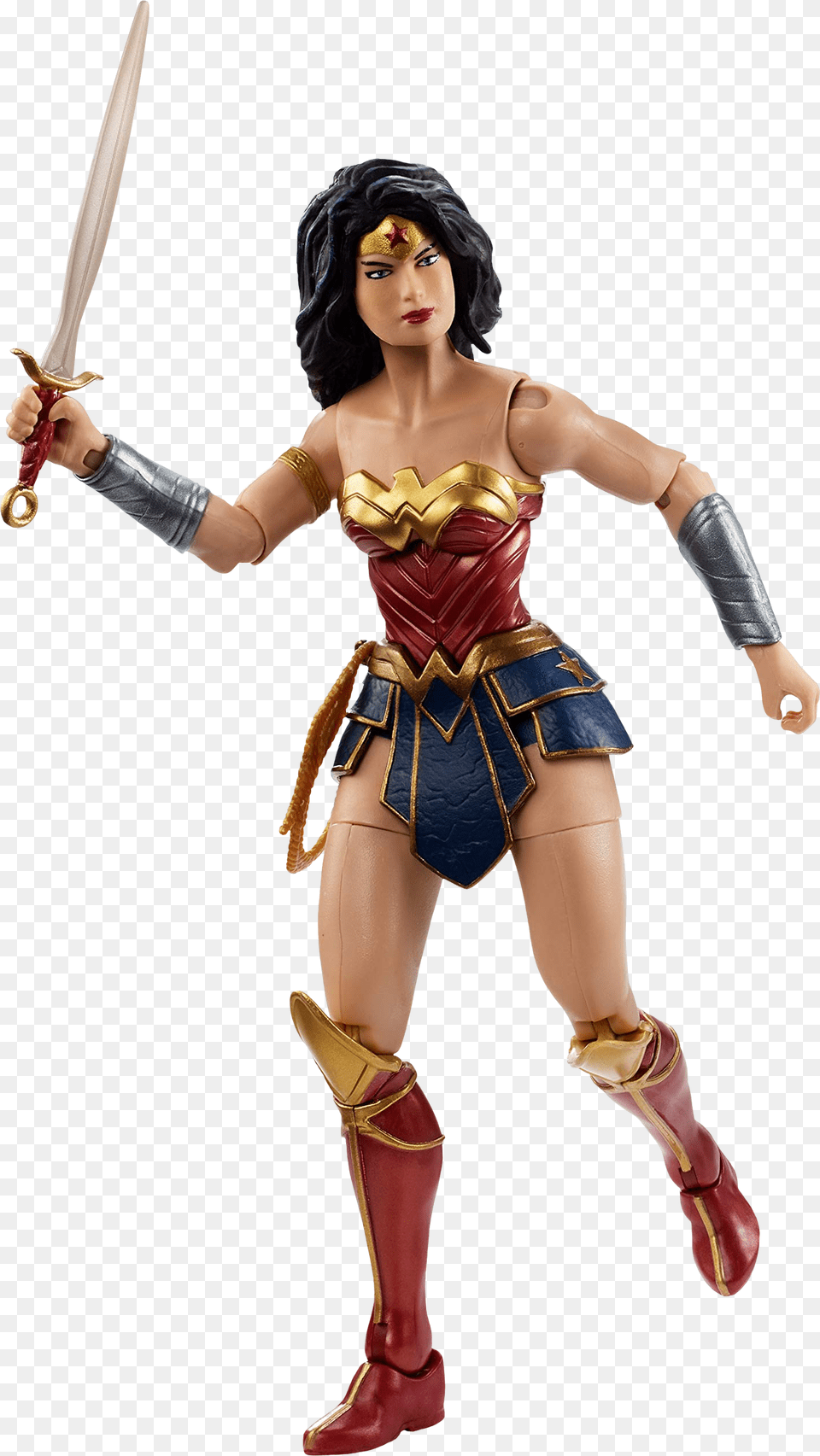 Wonder Woman Multiverse 6 Action Figure Dc Multiverse Wonder Woman, Weapon, Sword, Adult, Person Free Png Download