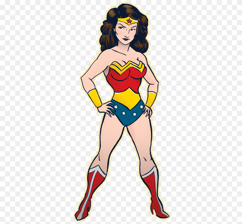 Wonder Woman Old School Wonder Woman, Adult, Female, Person, Clothing Free Png