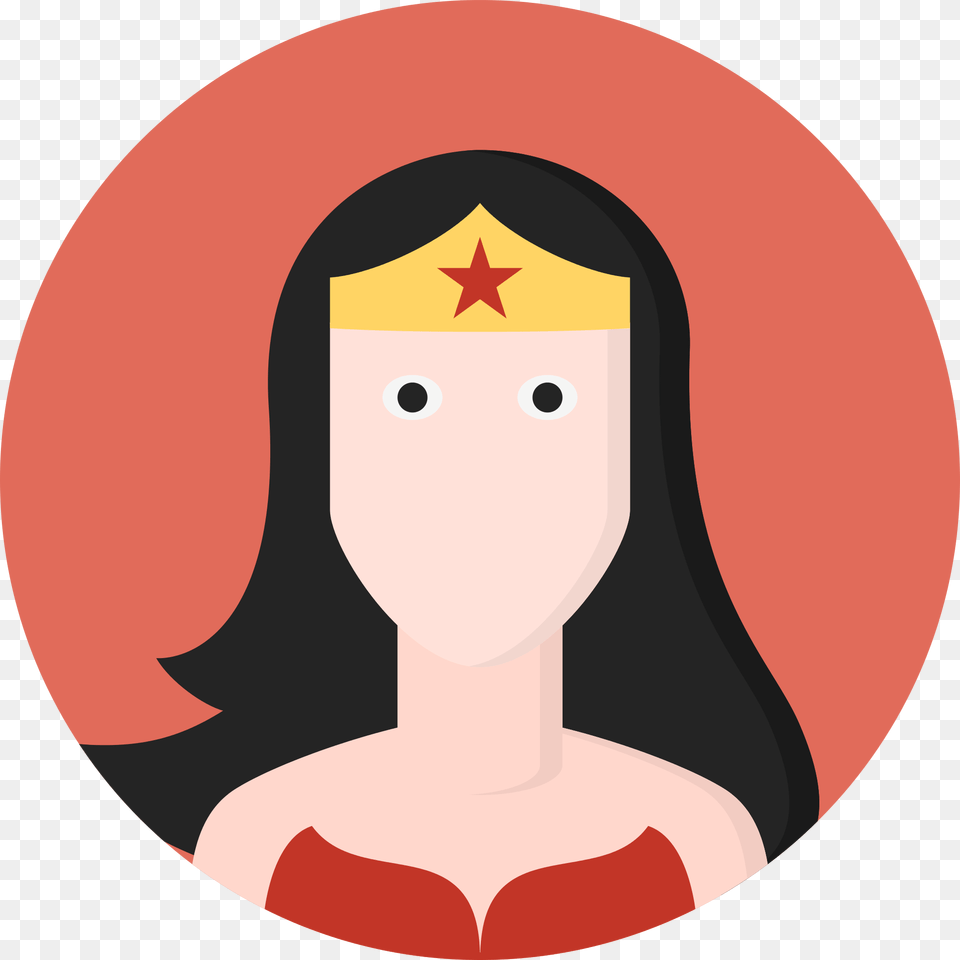 Wonder Woman People Avatar Person Human Icon Of Wonder Woman Icon, Photography, Face, Head, Portrait Png Image