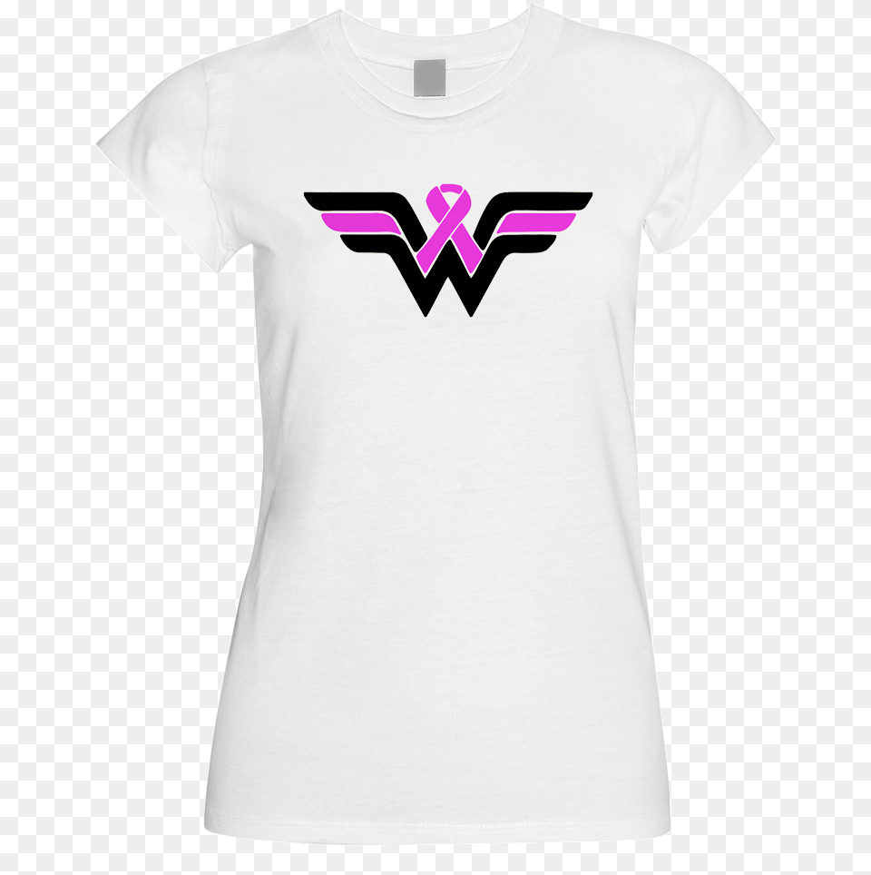 Wonder Woman Pink Ribbon Breast Cancer Awareness Justice League, Clothing, Shirt, T-shirt Png