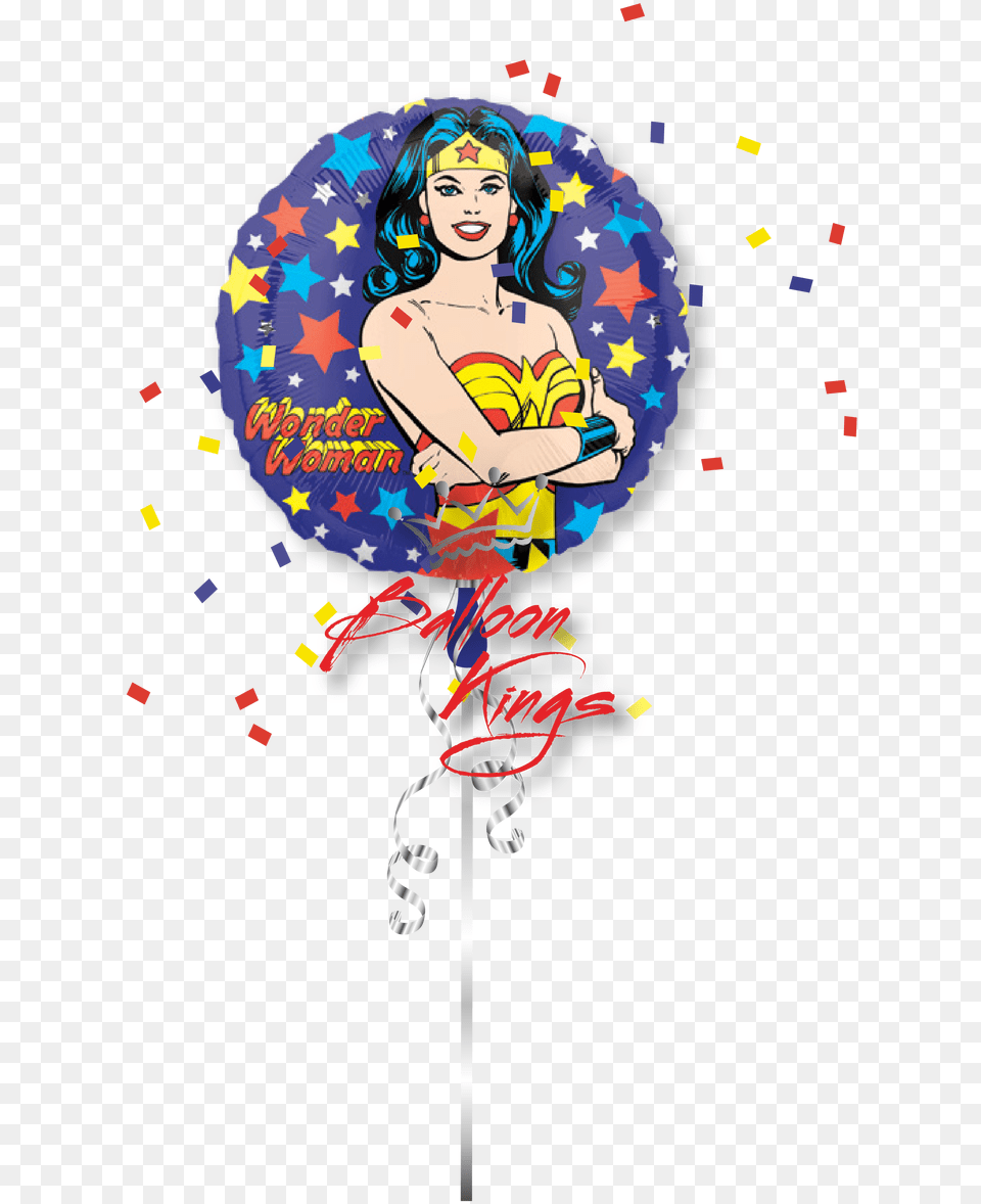 Wonder Woman Super Heroes Party Mylar Foil Balloon Wonder Woman Mylar Balloon, Food, Sweets, Candy, Person Png