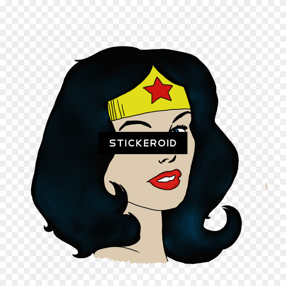 Wonder Woman Transparent Wonder Woman Mask Clipart Cartoon Wonder Woman Face, Accessories, Adult, Female, Person Free Png