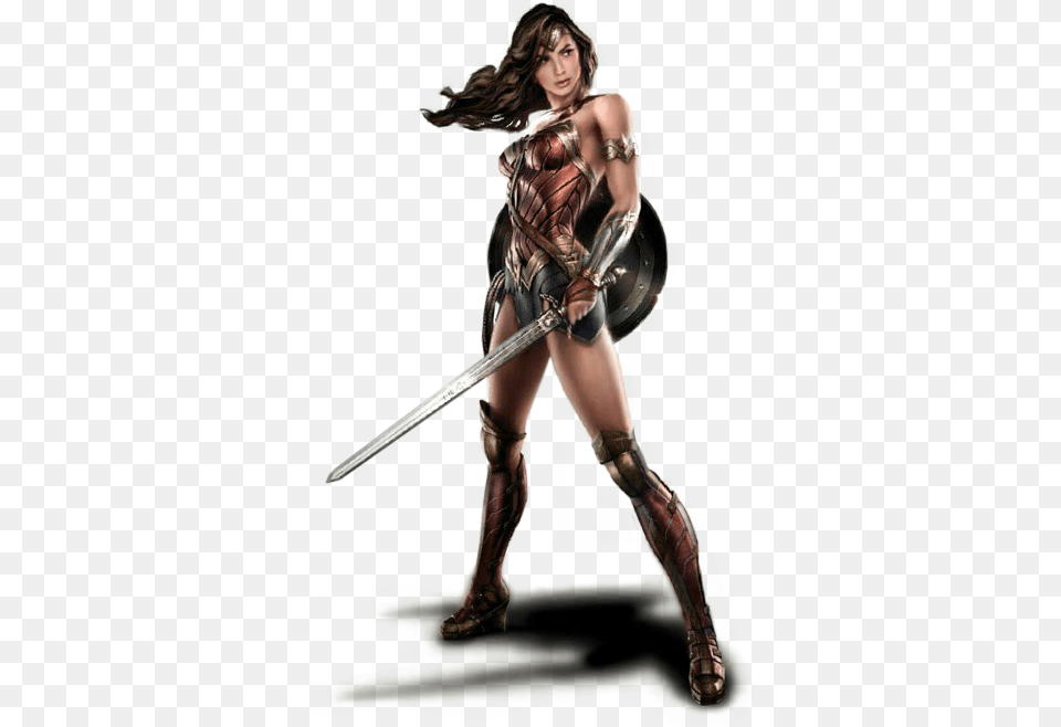 Wonder Woman With Sword And Shield Concept Art Dceu Wonder Woman, Adult, Female, Person, Weapon Free Png Download