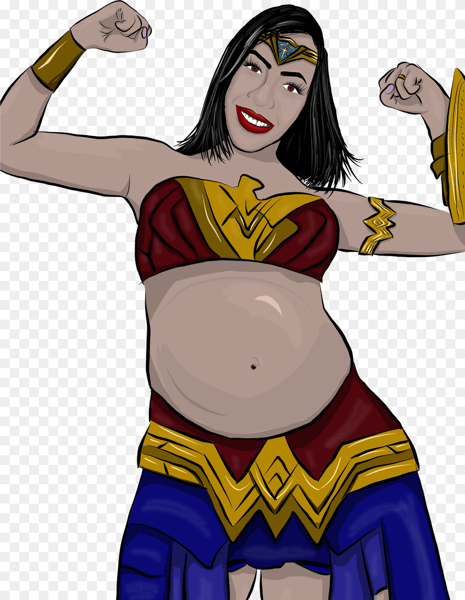 Wonder Wonderwoman Maravilha Hero Heros Pregnant Pregnant Wonder Woman, Adult, Person, Female, Costume Free Png Download