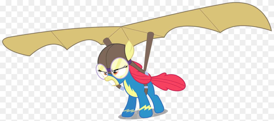 Wonderbolt Apple Bloom Hang Gliding, Cartoon, Aircraft, Airplane, Transportation Free Png Download