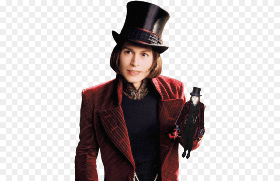 Wonka Charlie And The Chocolate Factory, Jacket, Clothing, Coat, Hat Png