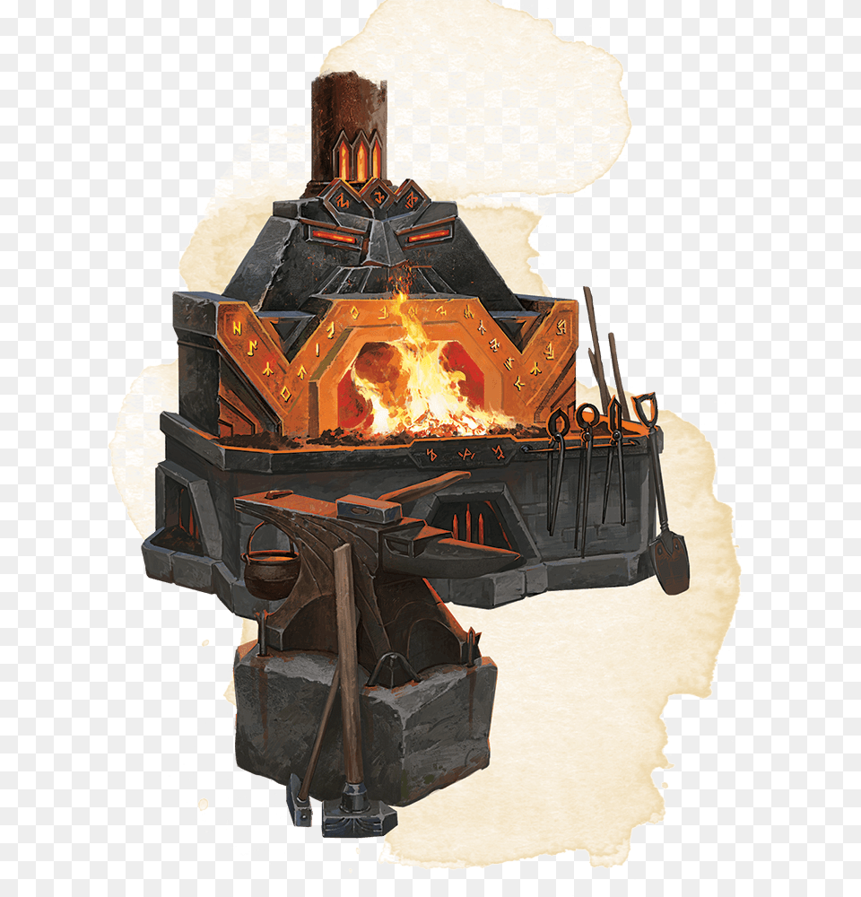 Wood Burning Stove, Forge, Indoors, Fireplace, Fire Free Png Download