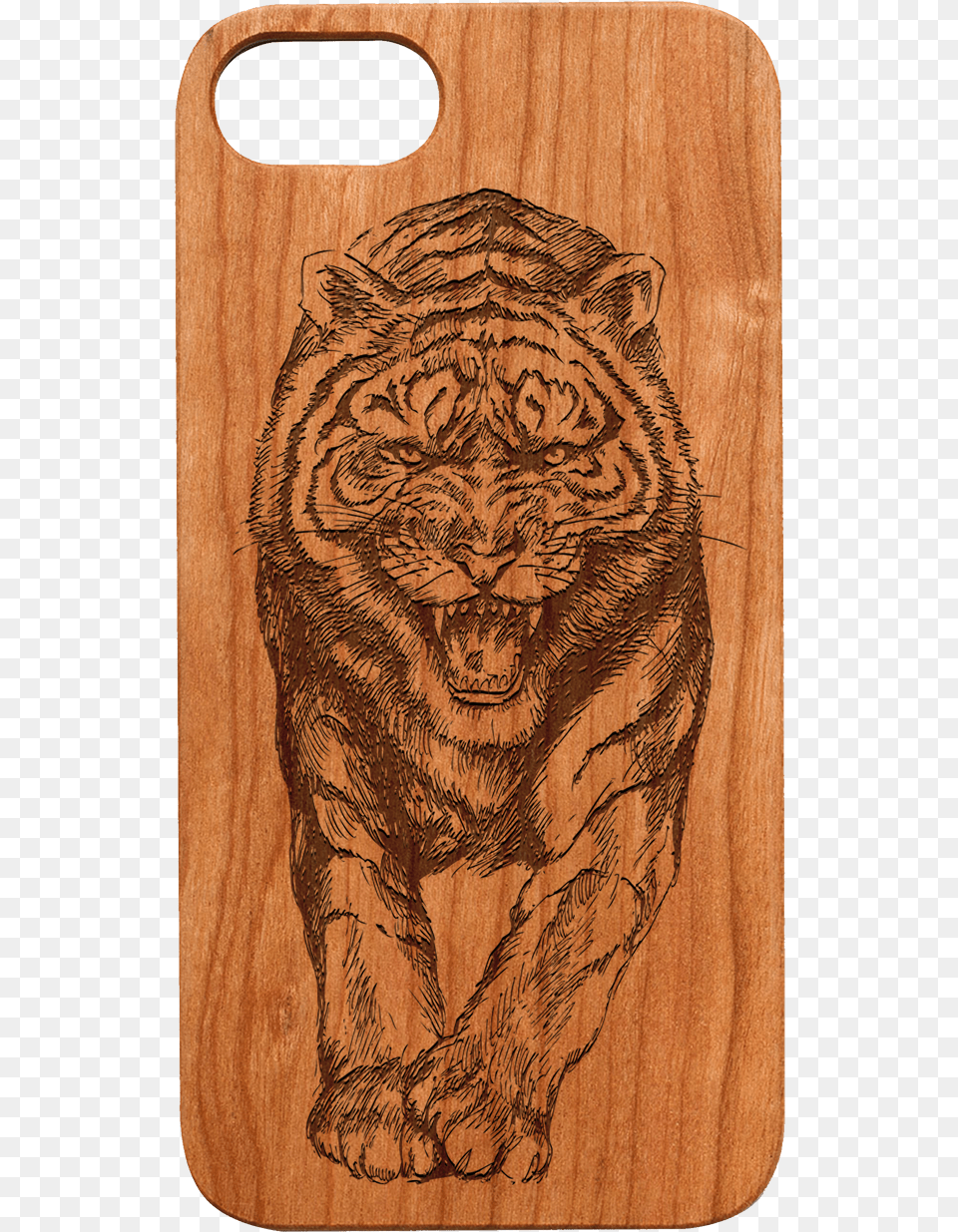 Wood Case Lion Engraved Wood, Animal, Mammal, Tiger, Wildlife Png Image