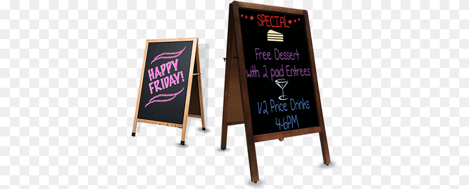 Wood Chalkboard Portable Outdoor Signs Assemble Without Tools Includes, Blackboard Free Png