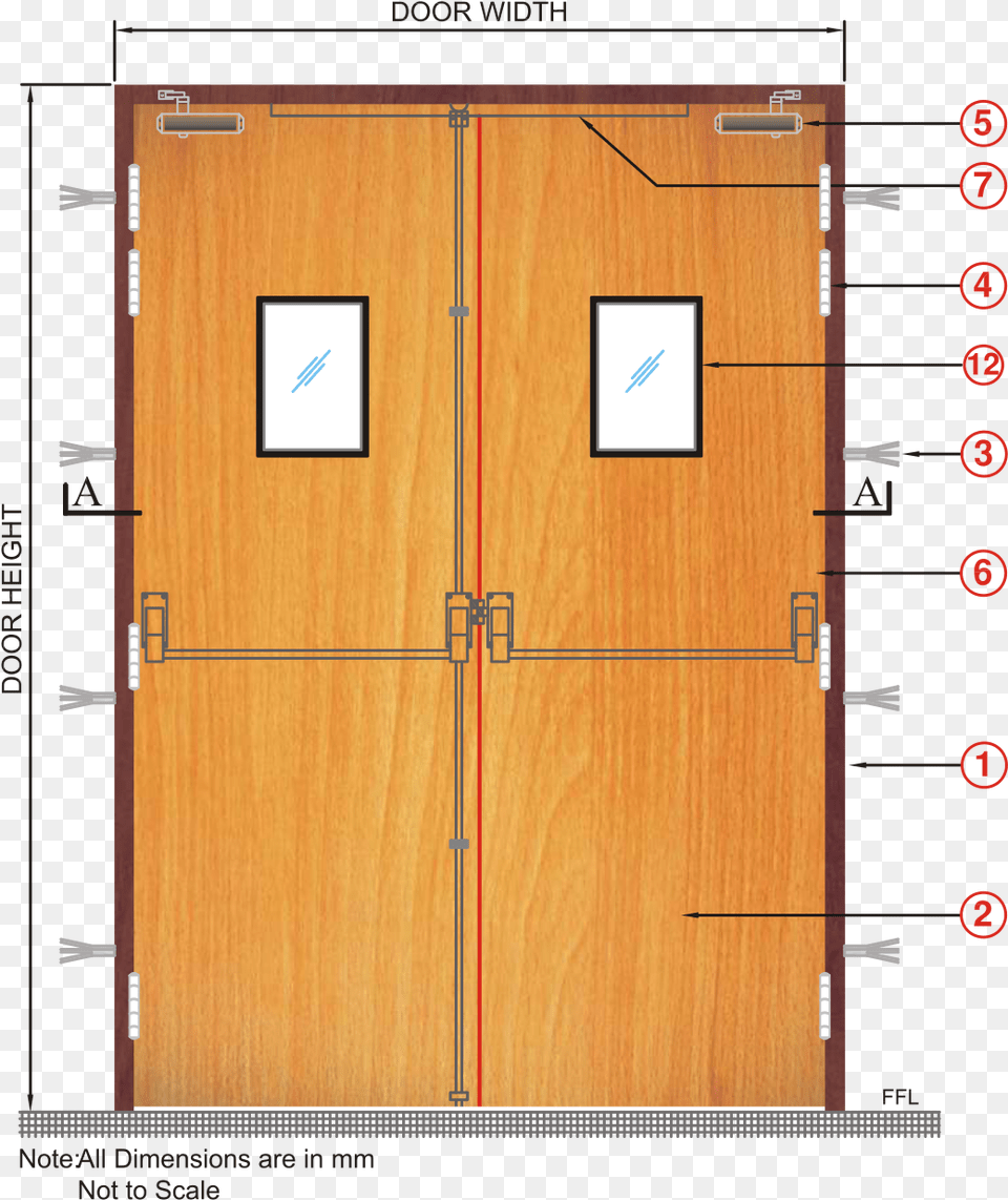 Wood Door Wooden Fire Rated Door Dimension Of Fire Rated Door, Plywood, Closet, Cupboard, Furniture Free Png Download