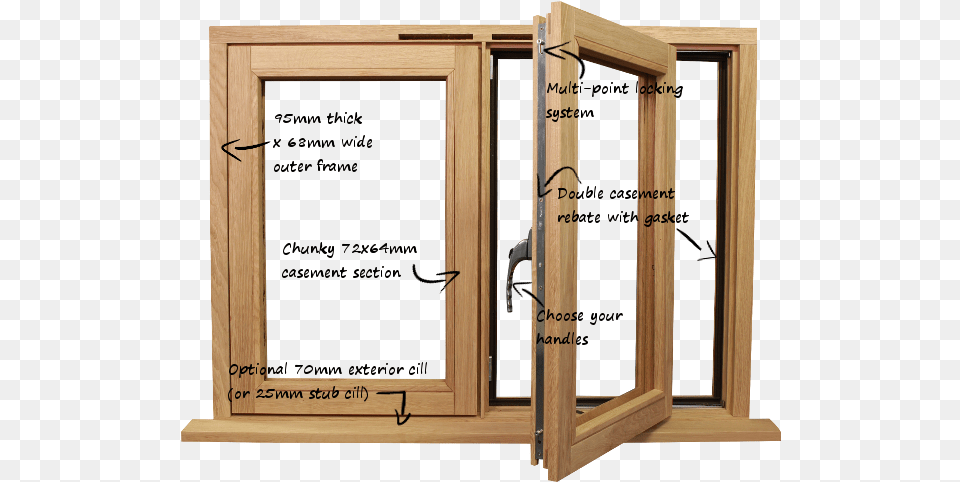 Wood Double Casement Windows, Door, Folding Door, Window, Cabinet Free Png Download