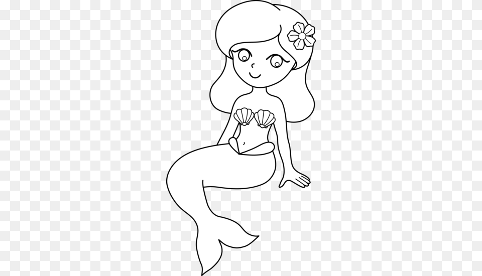 Wood Easy Mermaid Coloring Page, Baby, Person, Stencil, Book Free Transparent Png