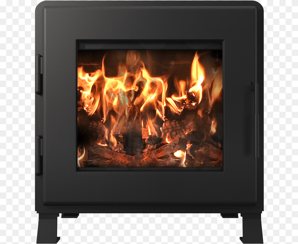 Wood Fire Burning Stove, Fireplace, Hearth, Indoors Png