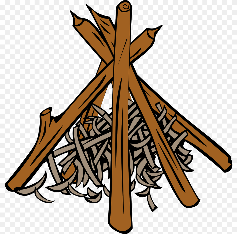 Wood For Outdoor Fire Vector Unlit Campfire Clipart, Flame, Bonfire Png Image