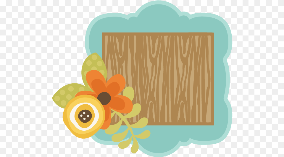 Wood Grain Frame Svg File For Cutting Machines Clipart Flower Wood Frame, Plant, Tree Png Image
