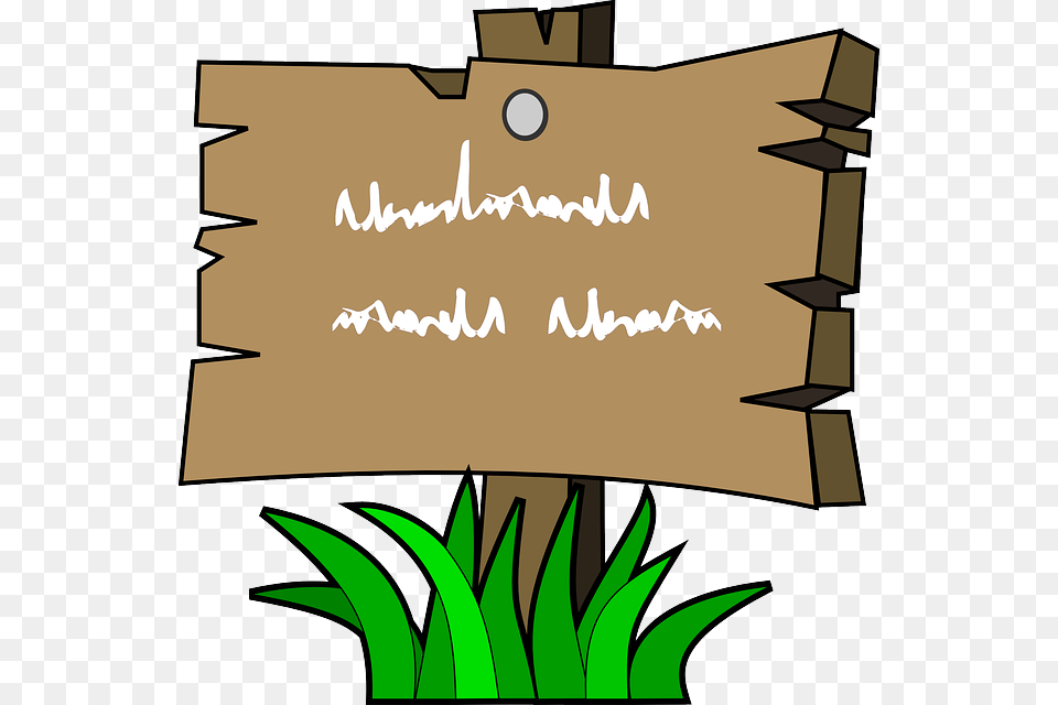 Wood Grass Signal Camp Sign Clipart, Plant, Text Free Png Download