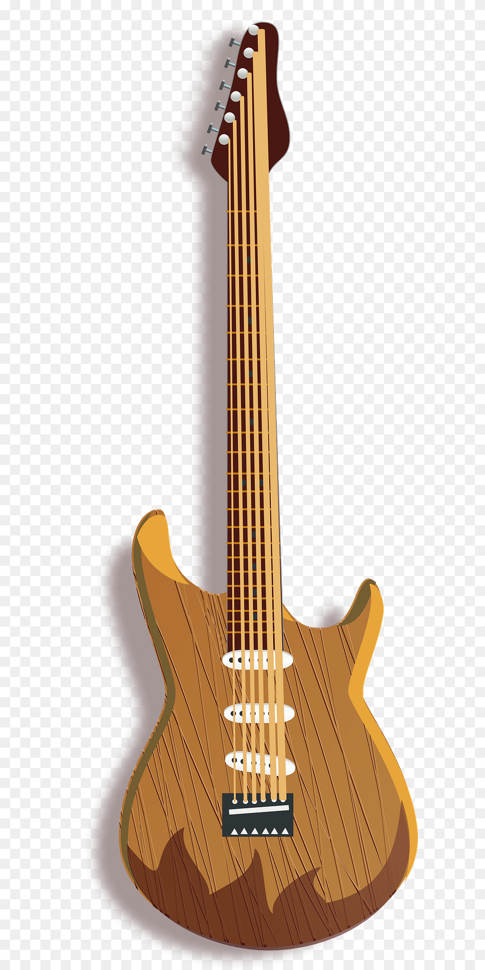 Wood Guitar Clipart, Bass Guitar, Musical Instrument Free Png