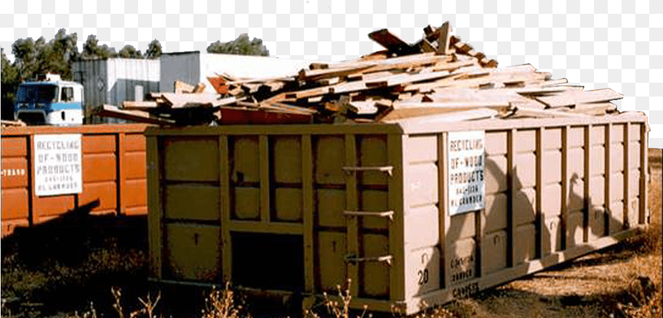 Wood In A Dumpster, Shipping Container, Architecture, Building, Box Free Transparent Png