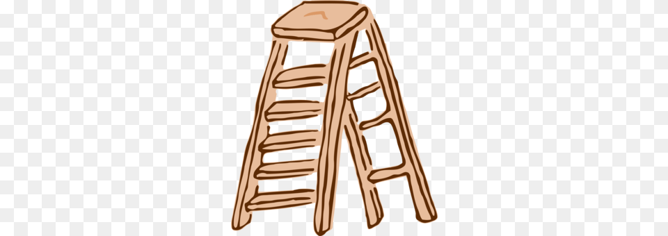 Wood Ladder Drawing Lumber Cartoon, Bar Stool, Furniture Png Image