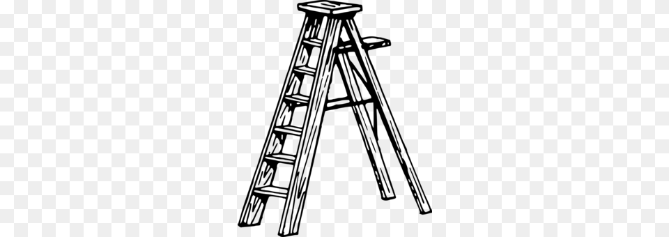 Wood Ladder Drawing Lumber Cartoon, Gray Free Png Download
