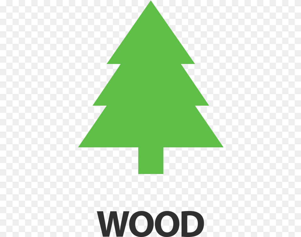 Wood Simple Christmas Tree, Triangle, Green, Symbol Free Transparent Png