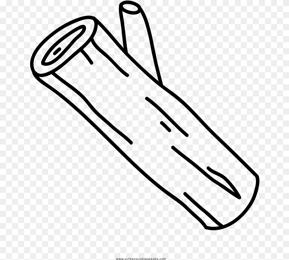 Wood Stick Coloring Page, Gray Free Transparent Png