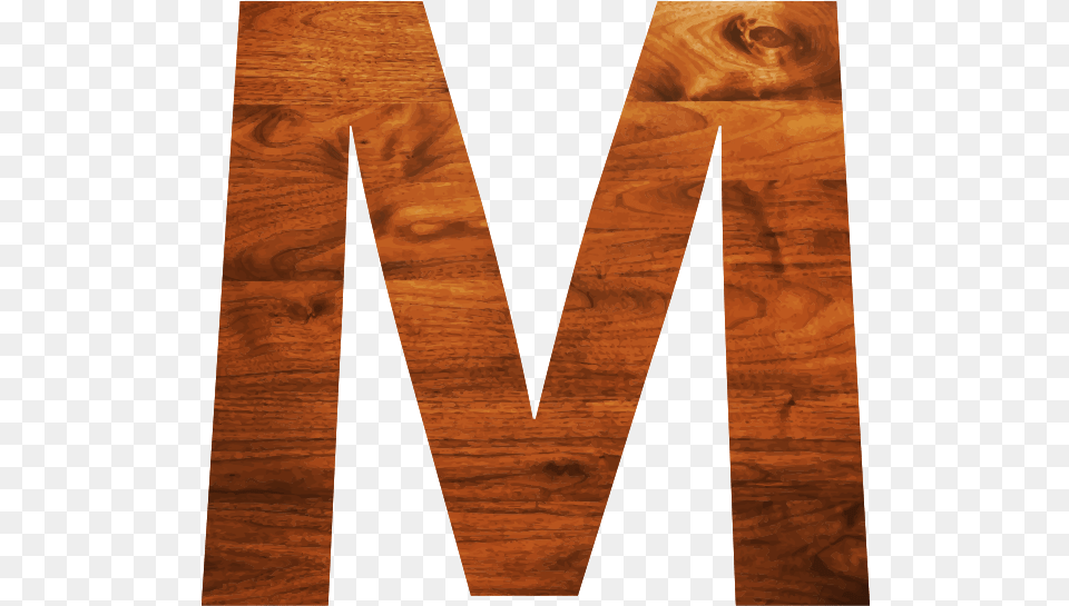 Wood Texture Alphabet M Letter M Brown, Hardwood, Plywood, Stained Wood, Floor Free Png Download