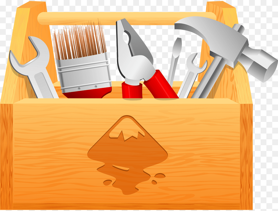 Wood Toolbox Full Of Tools Clipart, Drawer, Furniture, Device Free Png Download