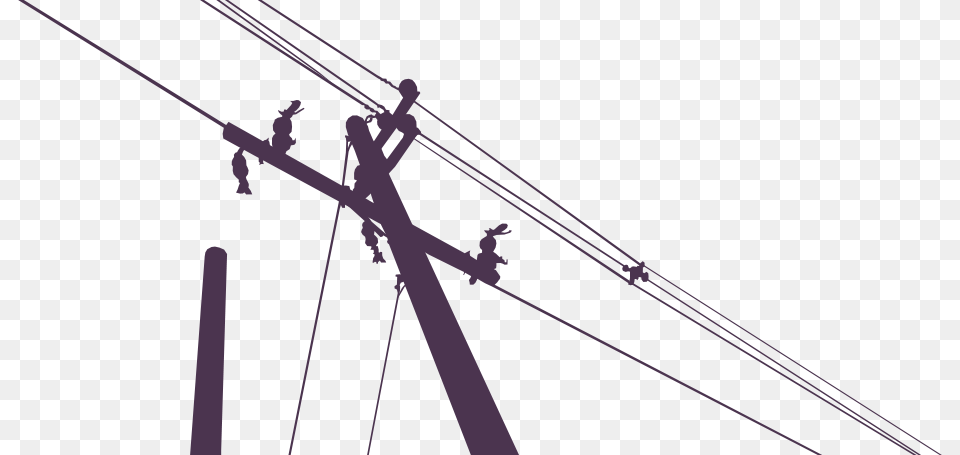 Wood Utility Pole Overhead Power Line, Utility Pole, Bow, Weapon, Person Free Png Download