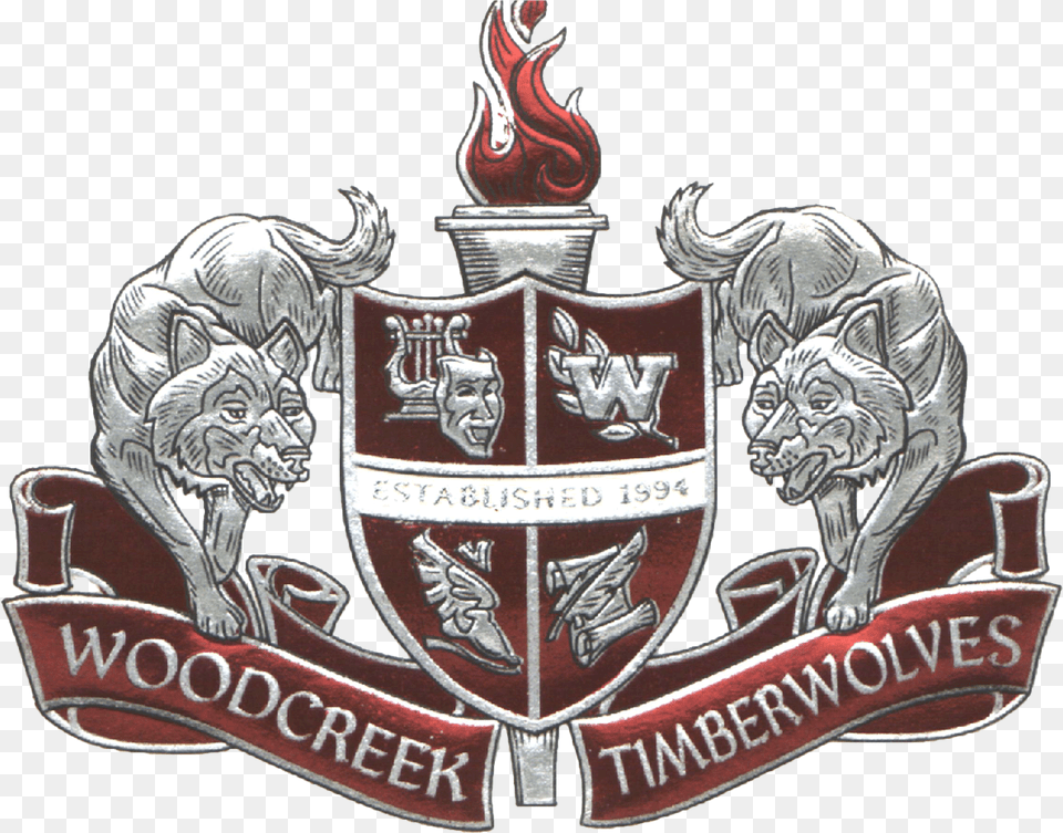 Woodcreek High School Logo, Symbol, Emblem, Badge, Male Png Image