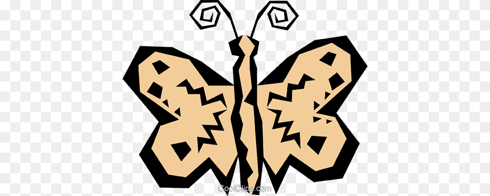 Woodcut Butterfly Royalty Vector Clip Art Illustration, Symbol, Recycling Symbol Free Transparent Png
