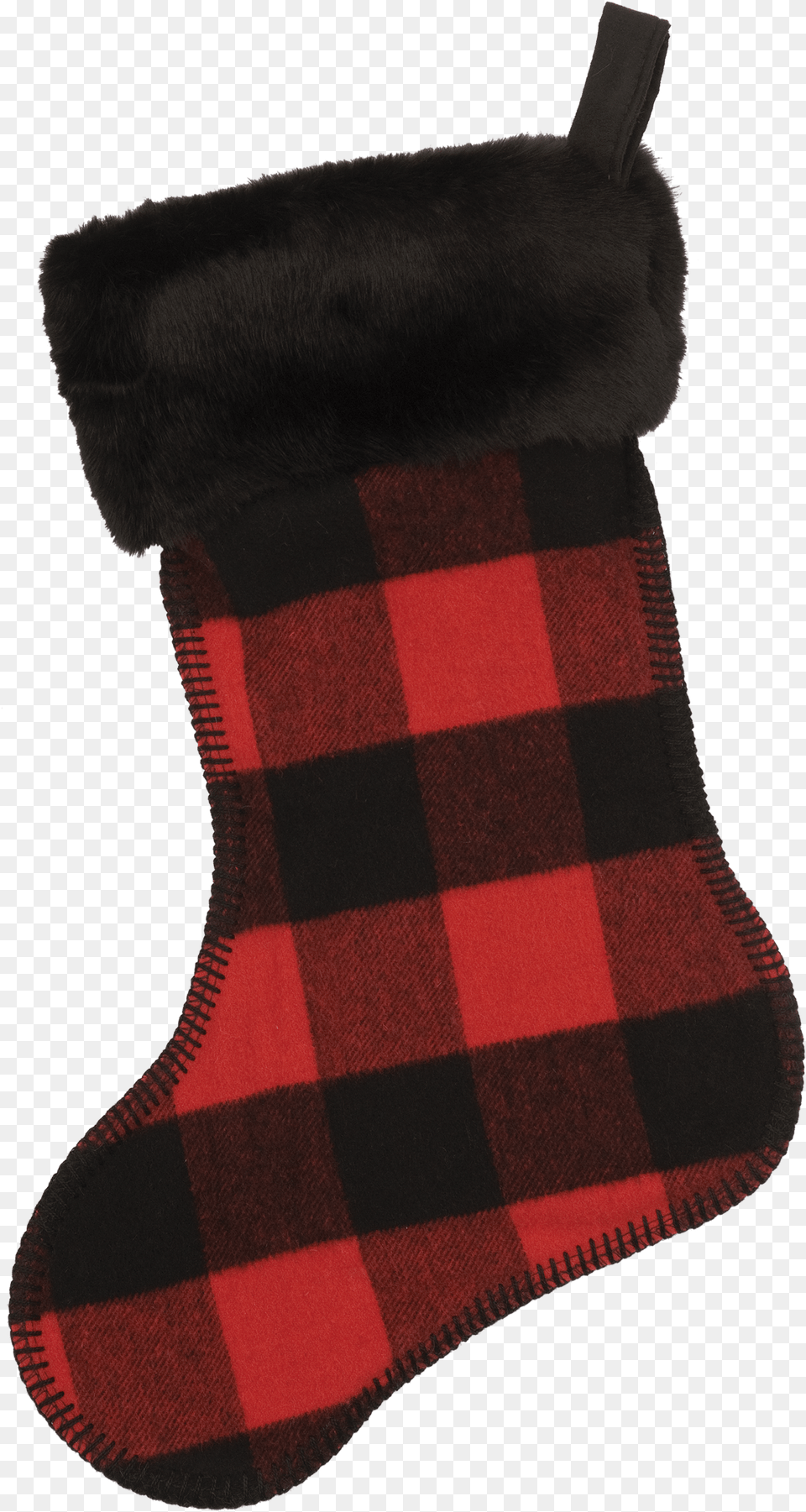 Wooded River Christmas Stocking Buffalo Plaid Clipart, Hosiery, Clothing, Festival, Christmas Decorations Free Transparent Png