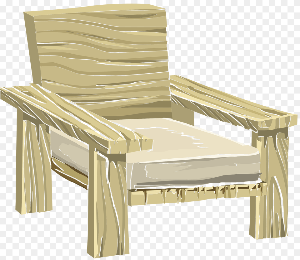 Wooden Armchair Clipart, Chair, Furniture, Crib, Infant Bed Png Image