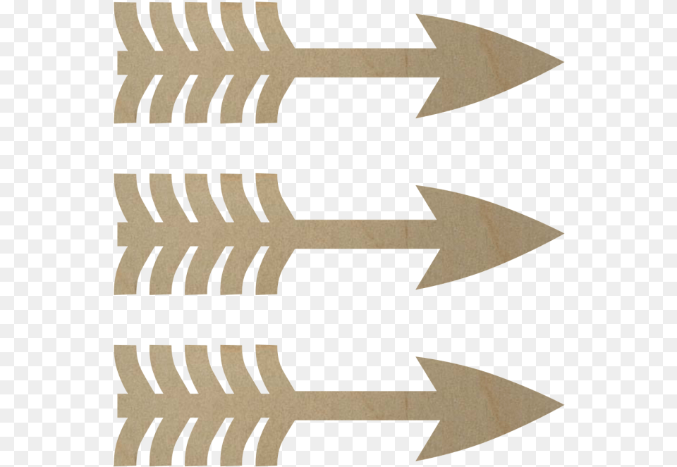 Wooden Arrow Cutout Wood, Cutlery, Weapon, Animal, Fish Free Png