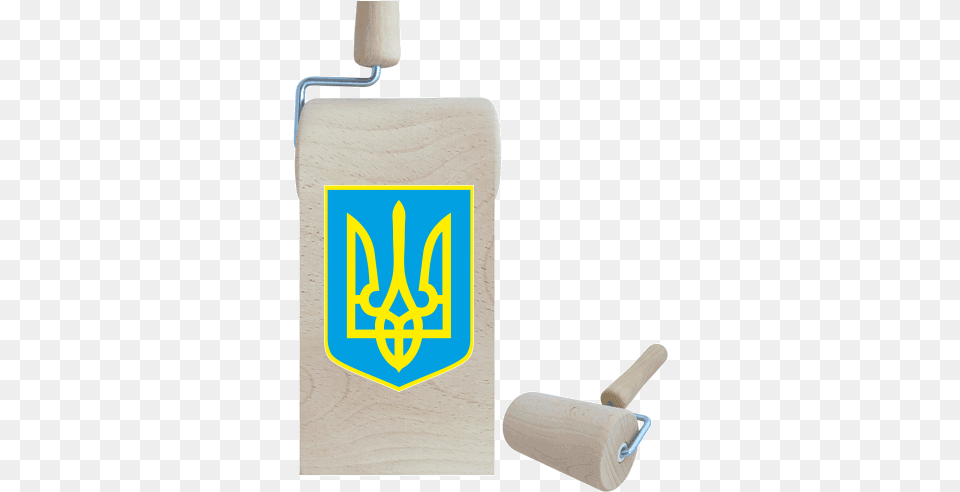 Wooden Baking Roller With Printing Emblem Of Ukraine Ukraine, Blade, Razor, Weapon Free Png Download