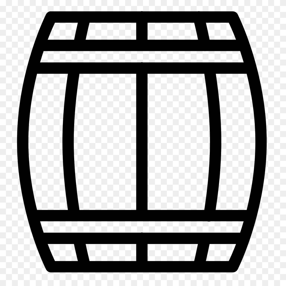 Wooden Beer Keg Icon, Gray Png Image