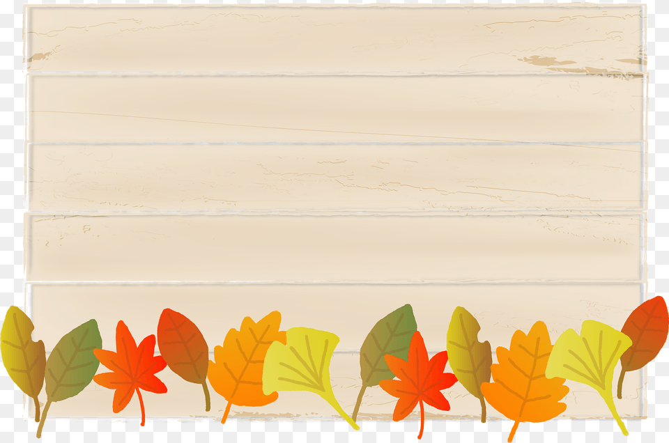 Wooden Board Autumn Leaves Clipart, Leaf, Plant, Tree, White Board Free Png