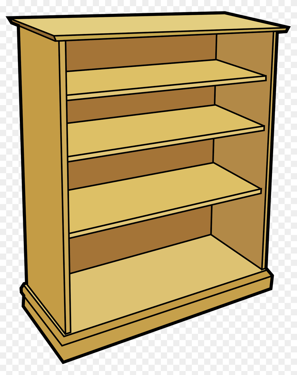 Wooden Bookcase Clipart, Furniture, Closet, Cupboard, Mailbox Free Png Download