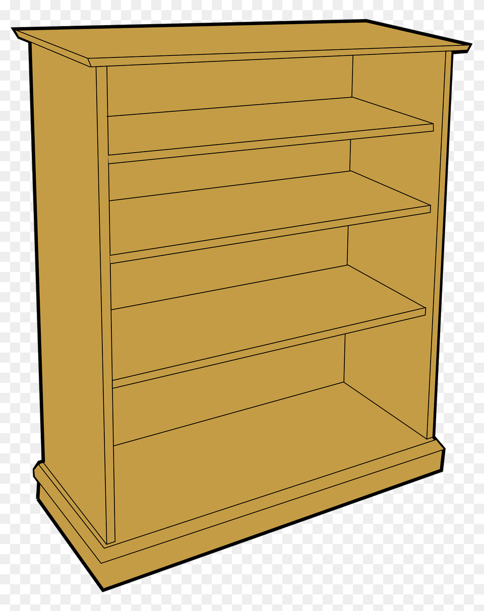 Wooden Bookcase Clipart, Cabinet, Furniture, Closet, Cupboard Free Png
